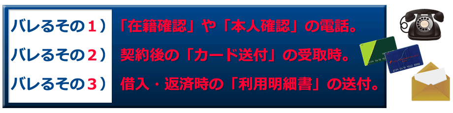 バレるタイミングは３つ