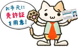 お手元に免許証を用意